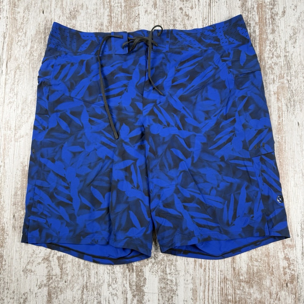 Lululemon Mens Current State Board Shorts Size 32 Spray Blazer Blue‎ 9" Inseam